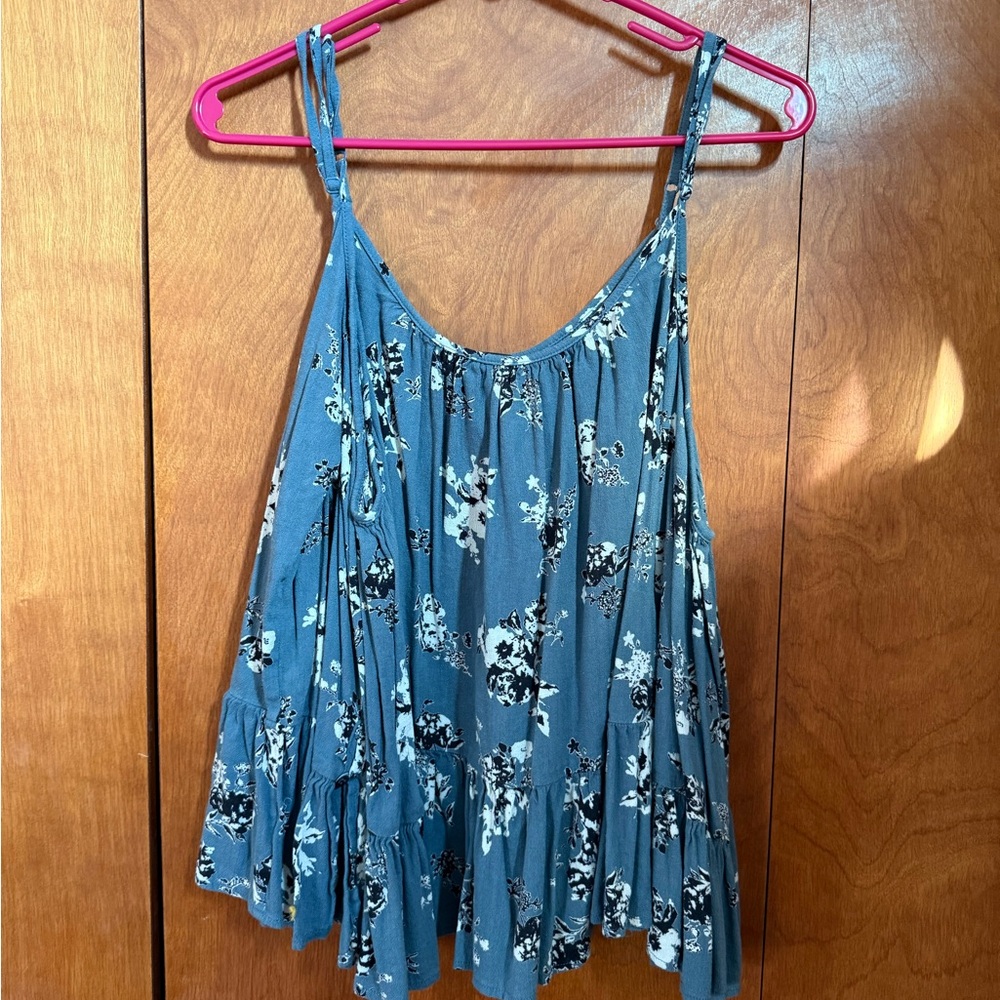 Floral Blue Women's Top